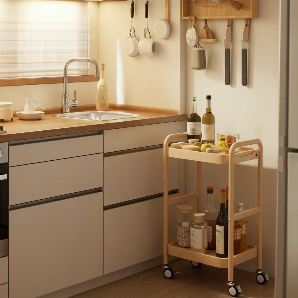 Rolling Cart in Kitchen