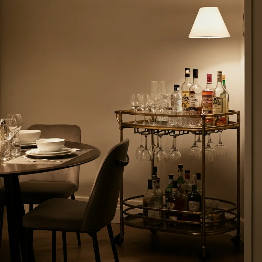 Add a Bar Cart for Mobile Storage