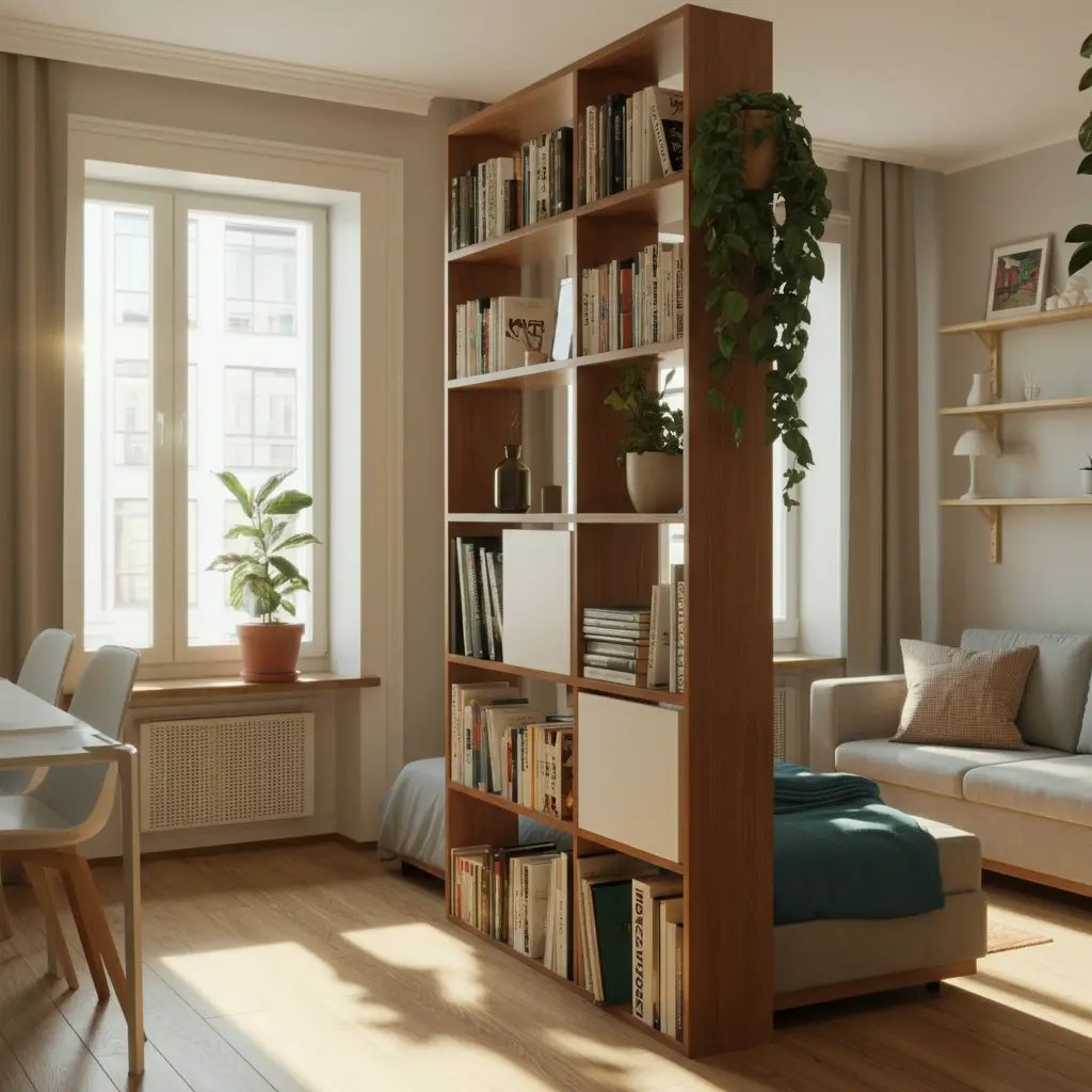 Bookshelves as Room Dividers