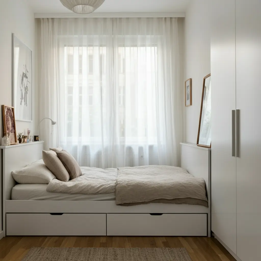 Bright Airy Small Bedroom