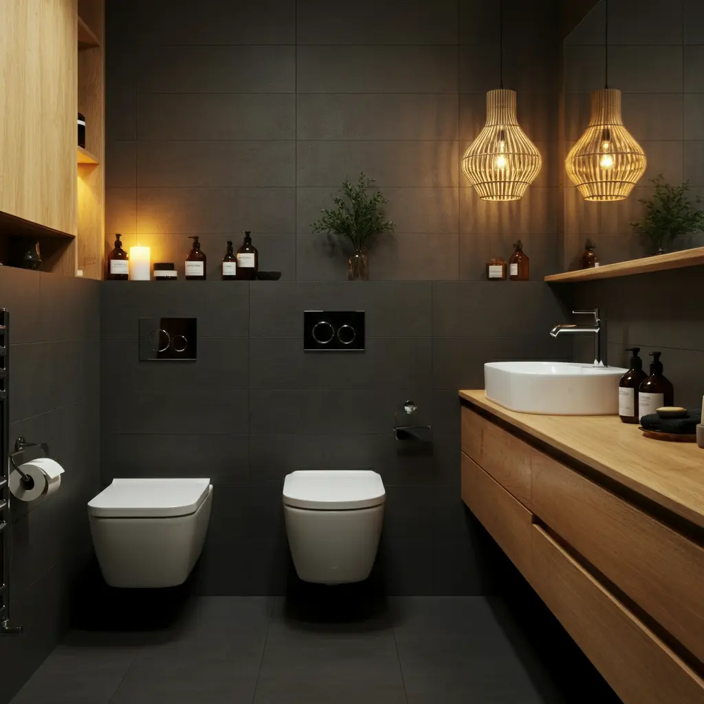 Charcoal and Natural Wood
