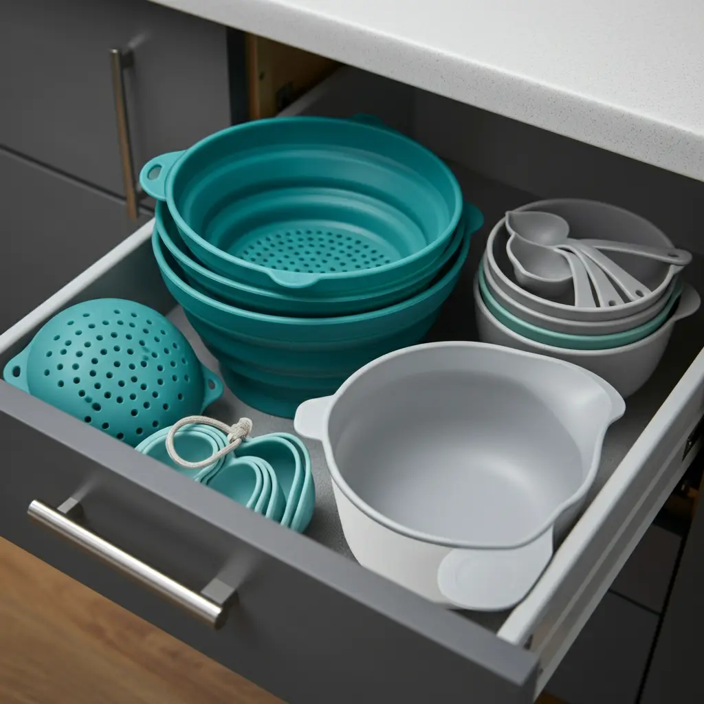 Collapsible and Stackable Kitchenware