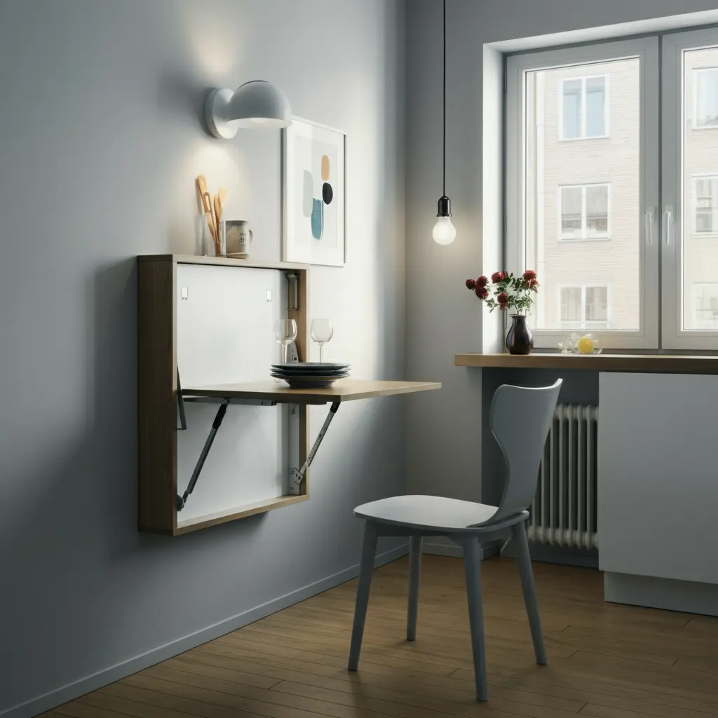 Consider a Wall-Mounted Folding Table