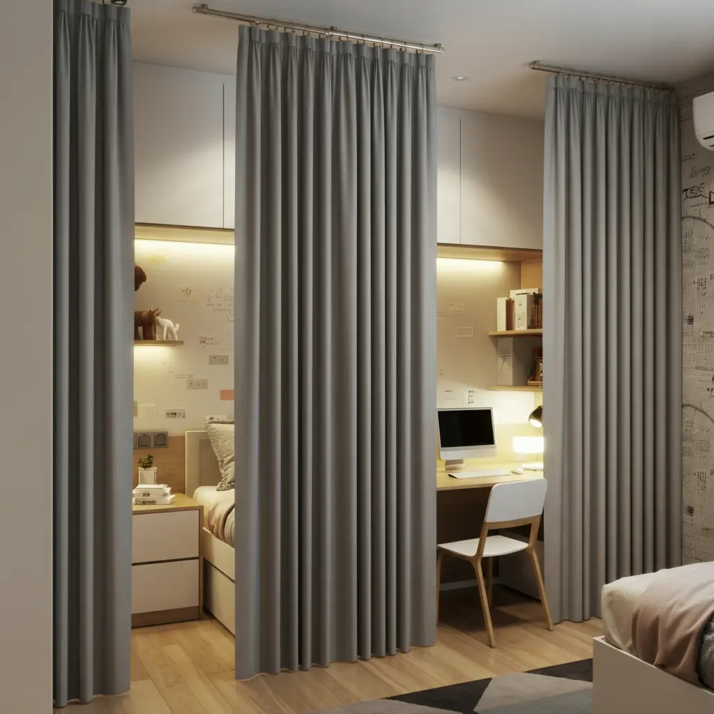 The Classic Divider: Curtains and Fabric Panels