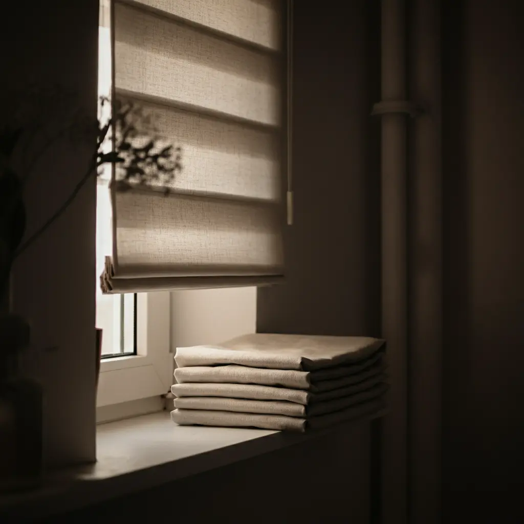 Rustic & Natural: DIY Simple Fabric Roman Shade