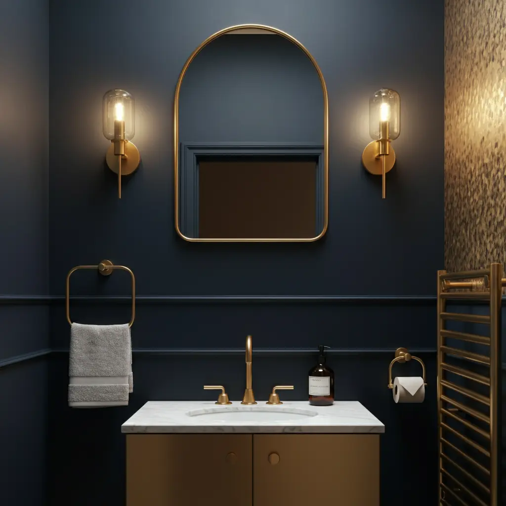 Deep Navy and Gold