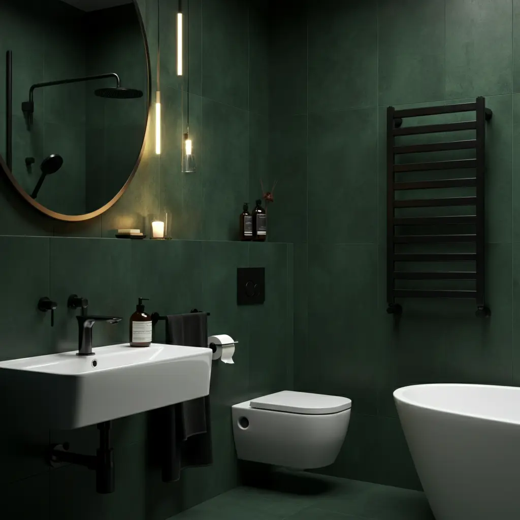 Emerald Green and Black
