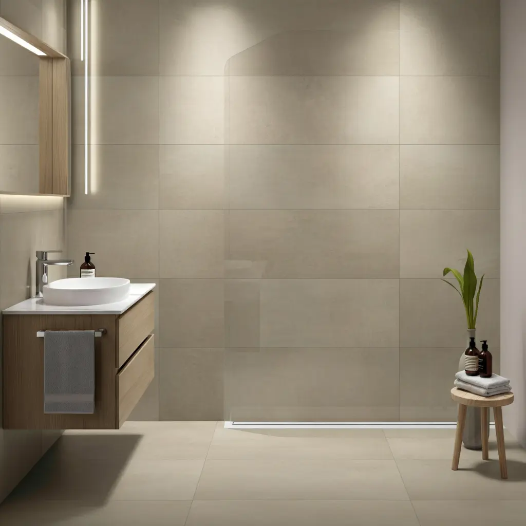Extend Floor Tile Up the Wall