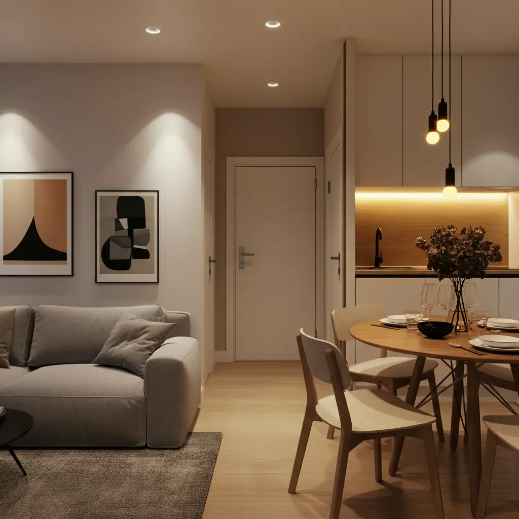How to Combine a Dining Area with a Living Room in Small Homes