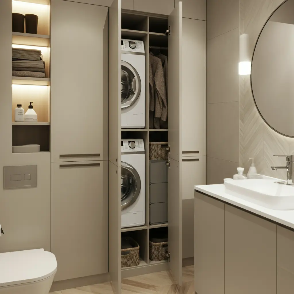 How to Combine Laundry with Bathroom Without Clutter