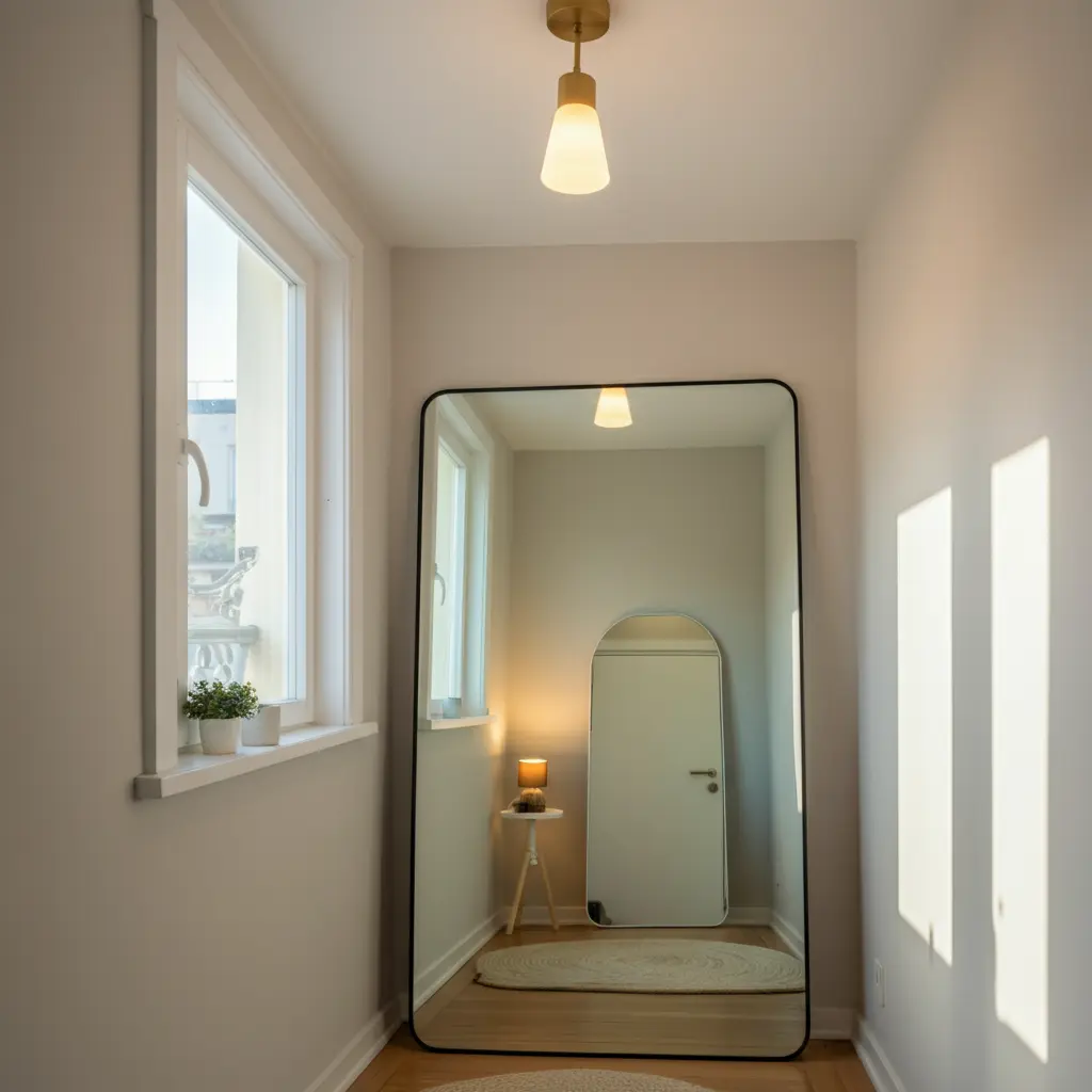 How to Use Mirrors & Lighting Together in Tiny Rooms