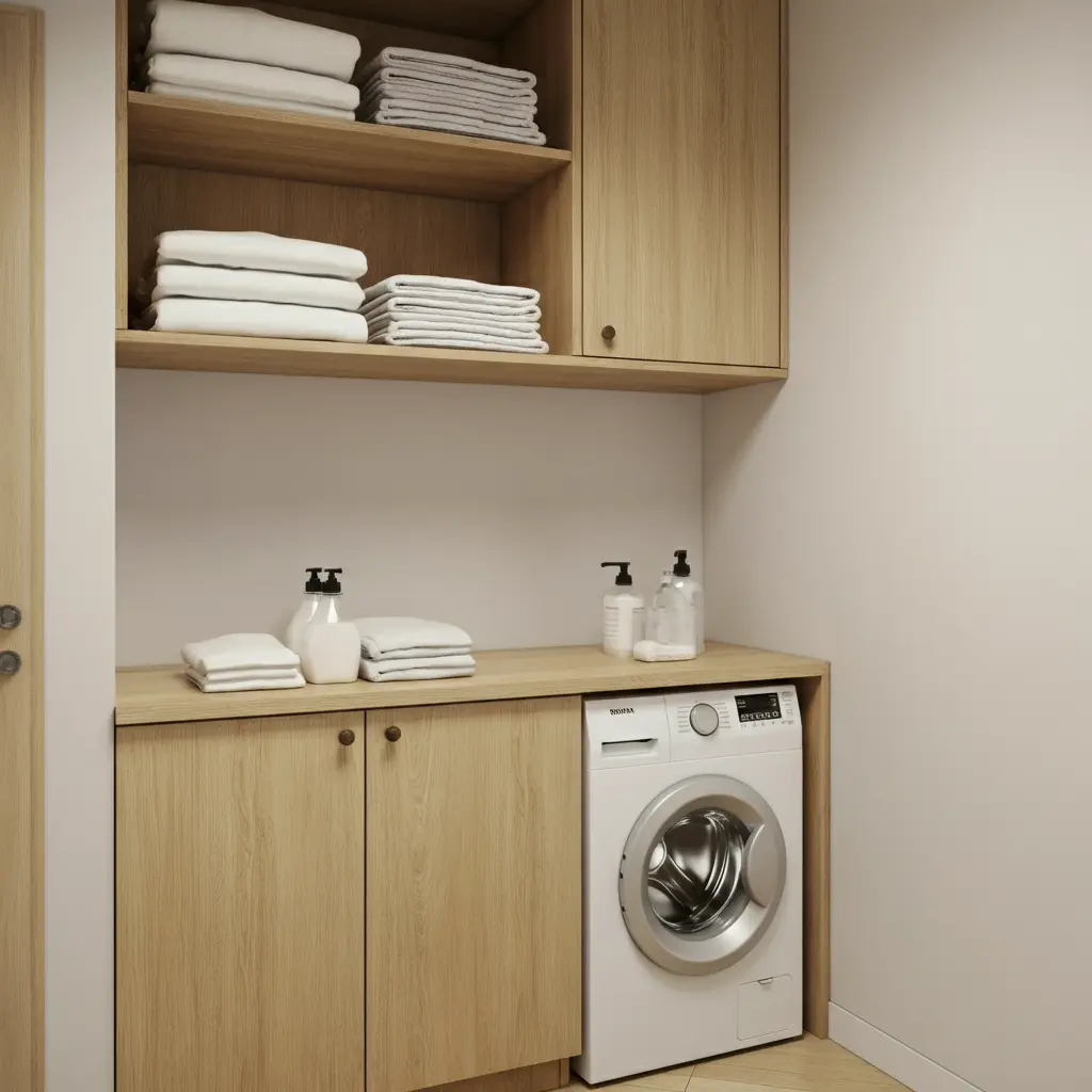 DIY Laundry Shelves and Cabinets for Small Apartments