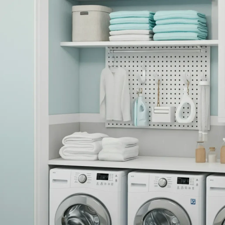 Vertical Storage Solutions for Tiny Laundry Corners