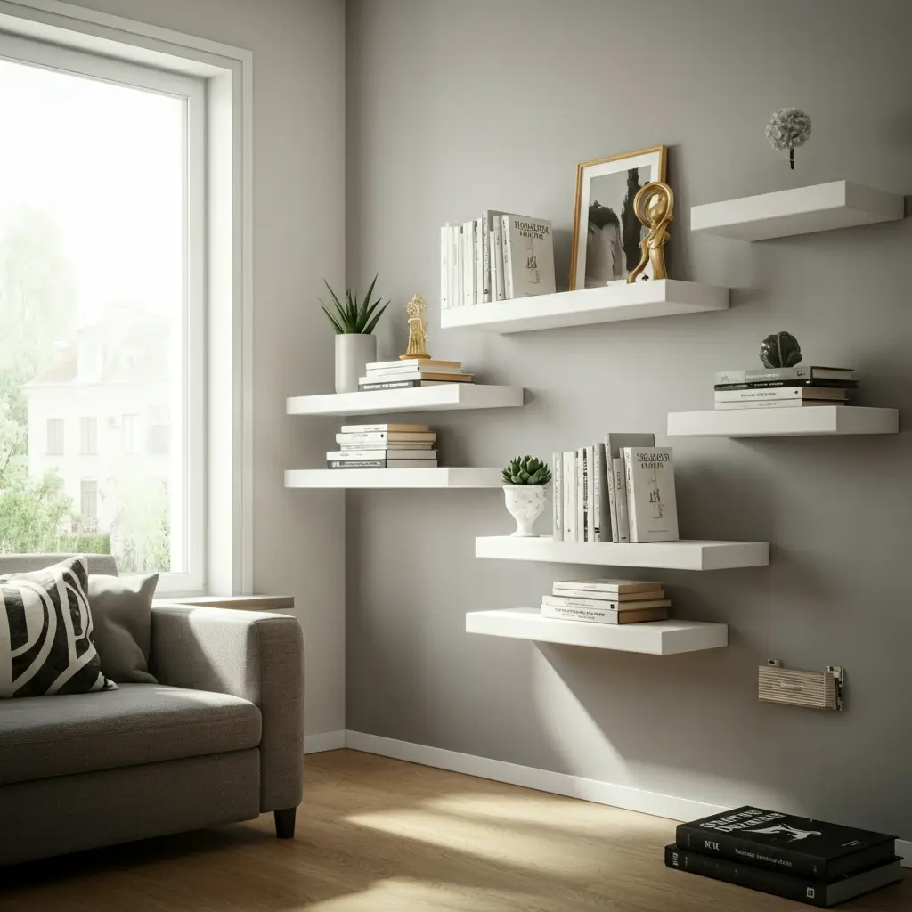 Wall-Mounted Storage & Décor for Small Living Rooms