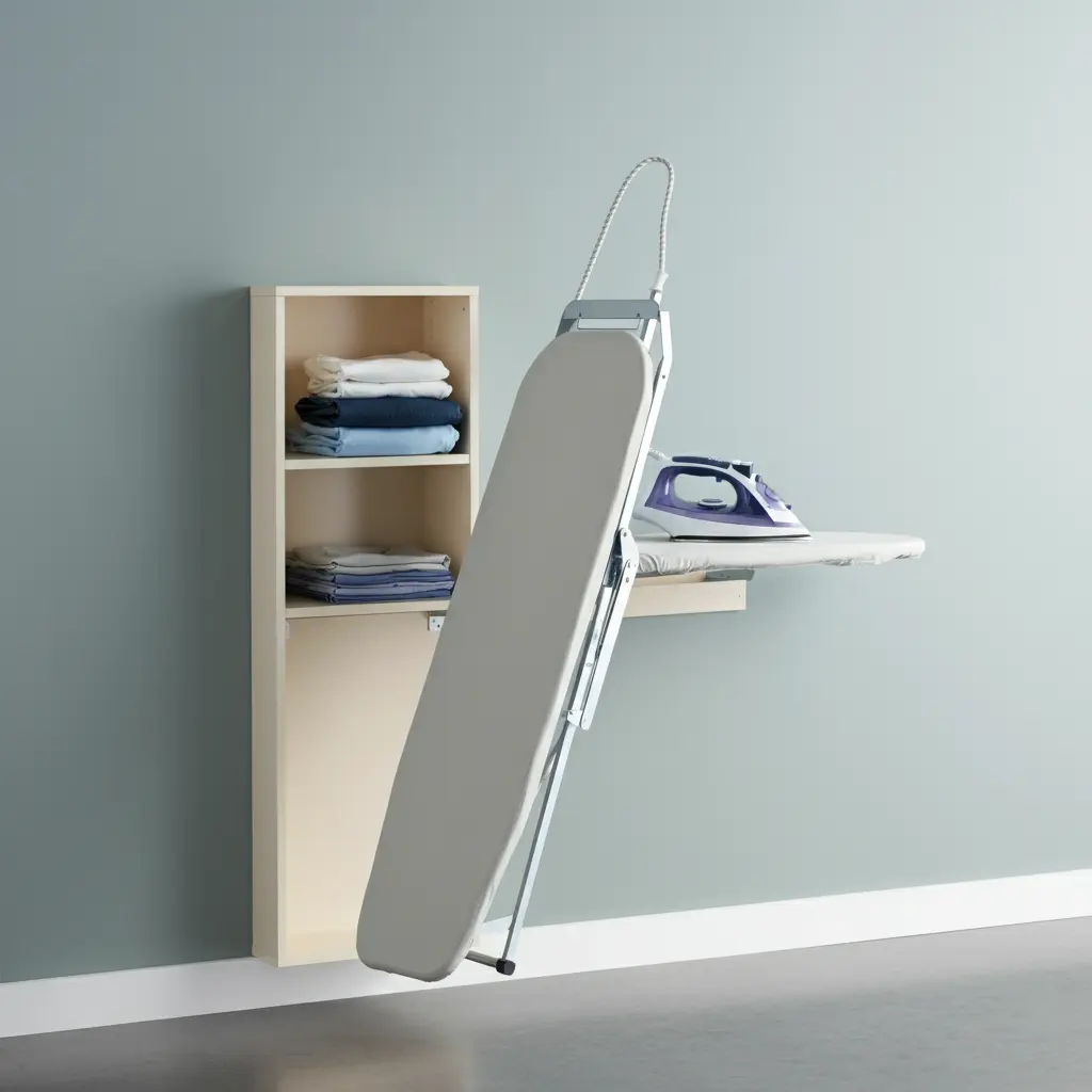 The Fold-Down Wall-Mounted Ironing Board