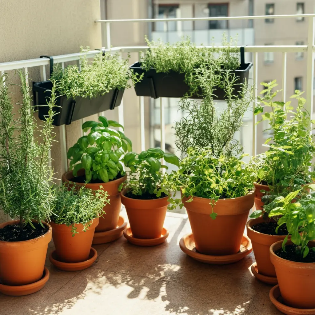 Herbs like Rosemary, Basil, and Thyme