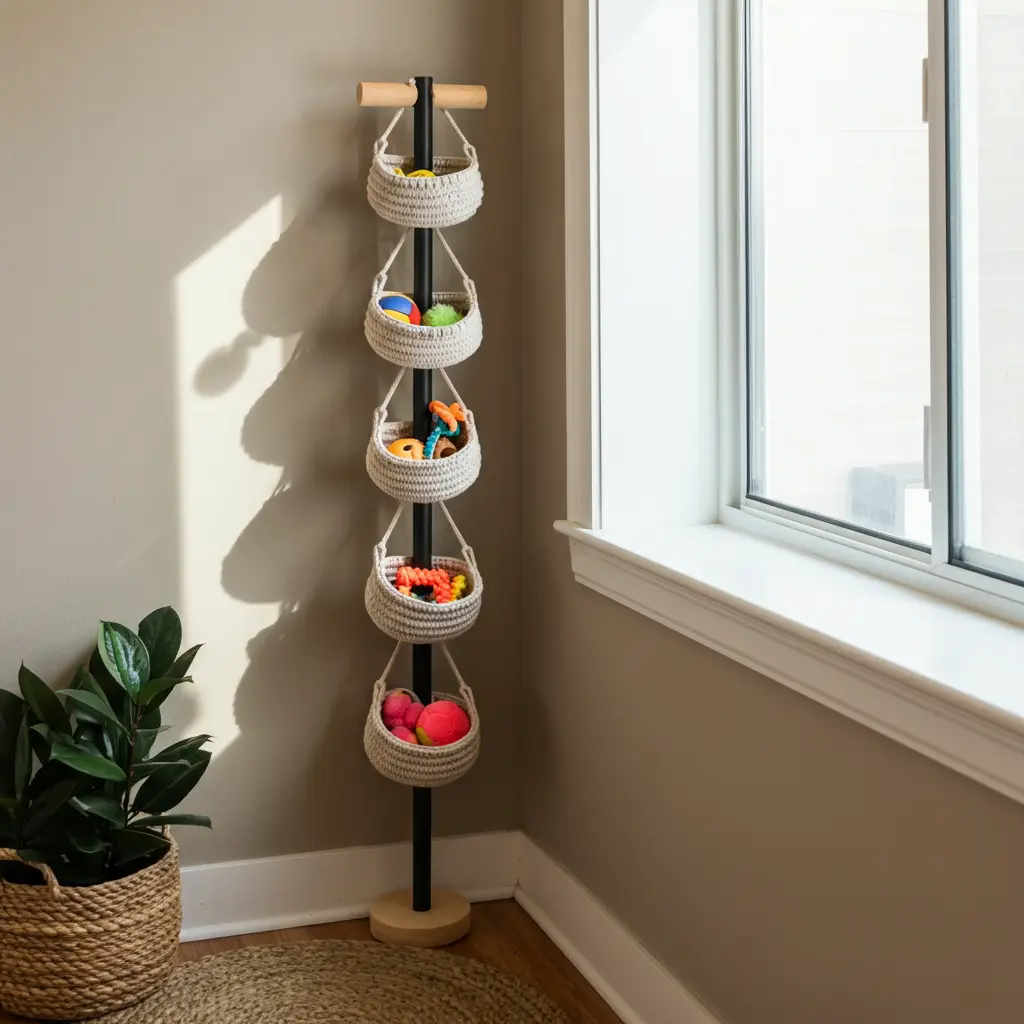 Use Vertical Space with Hanging Baskets