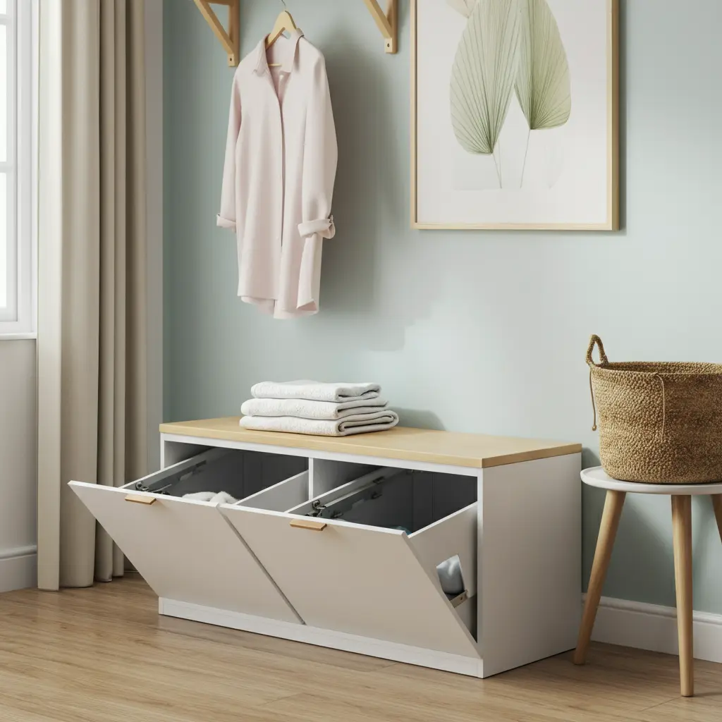 The Laundry Hamper Bench