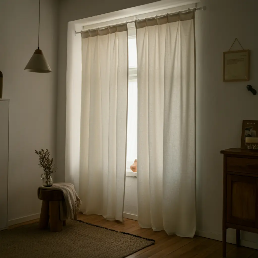 Light-Colored Solid Curtains