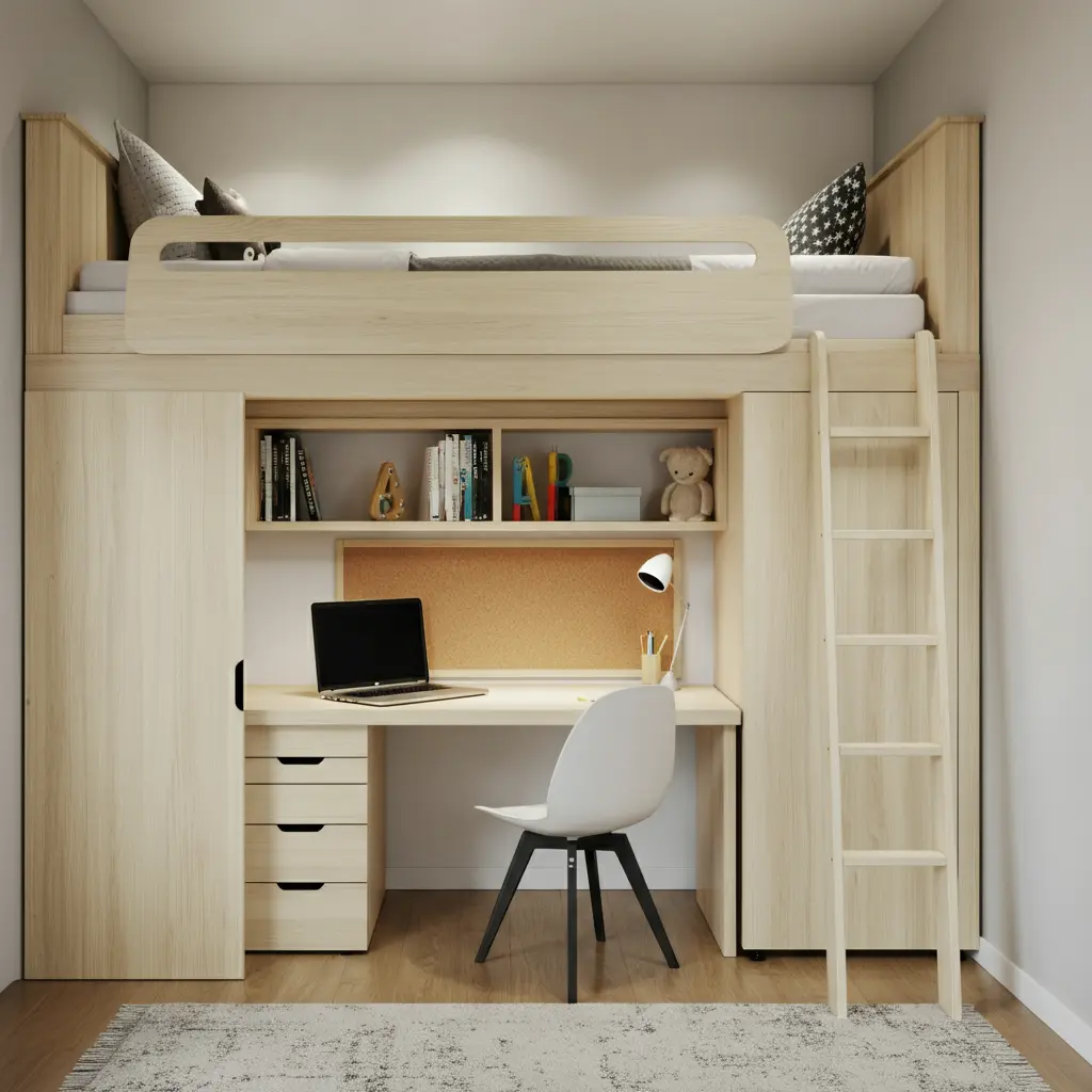 The All-in-One Solution: Loft Beds with Desks