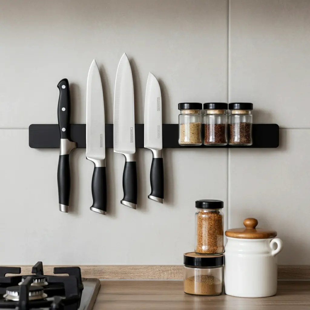 Magnetic Knife and Spice Racks