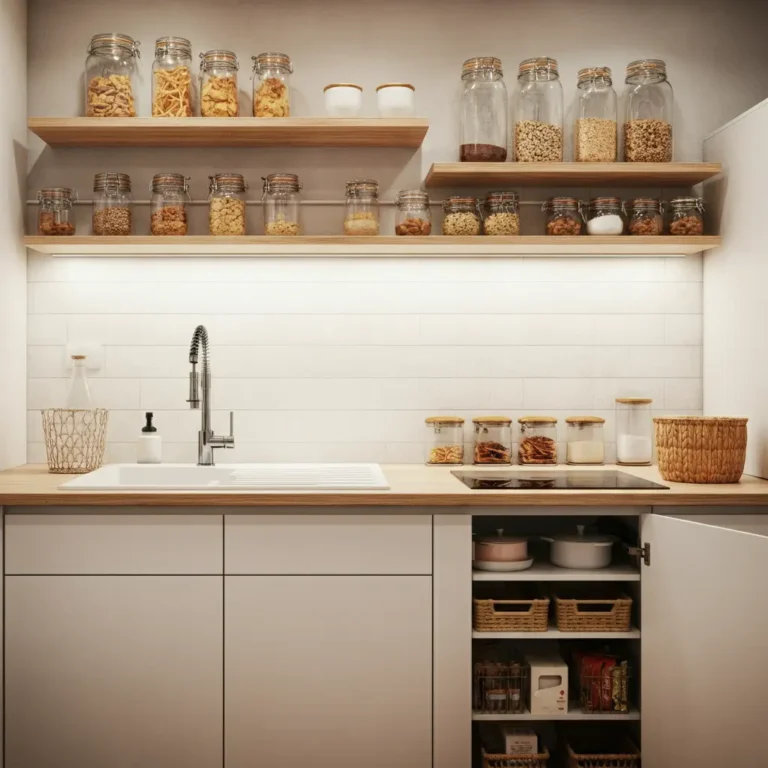 How to Organize a Small Kitchen Without a Pantry