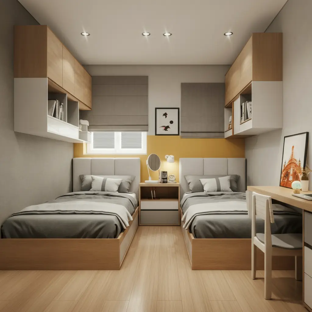 How to Arrange Furniture in a Small Shared Bedroom