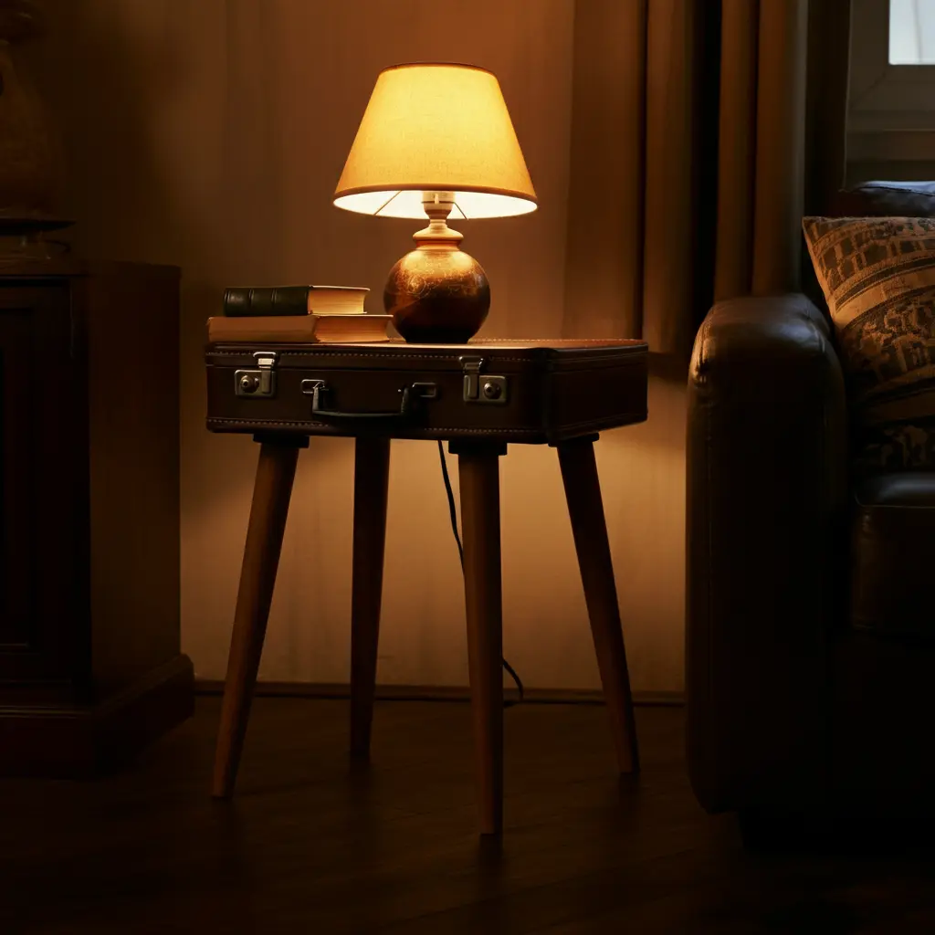 The Suitcase-Turned-Side Table