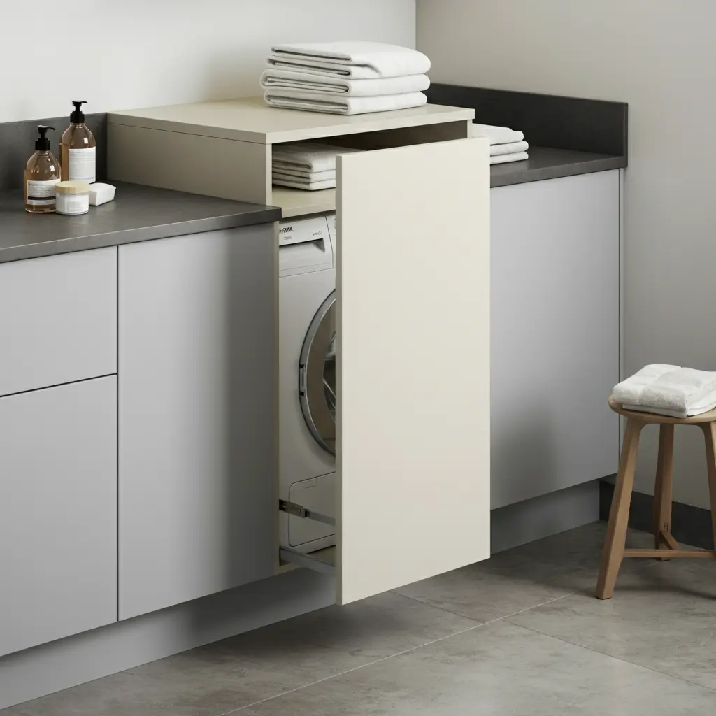 Tilt-Out Laundry Cabinets