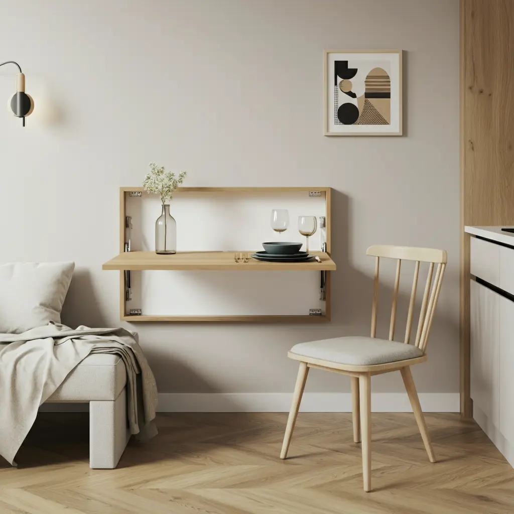 Try a Wall-Mounted Folding Table