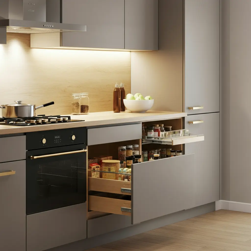 Add Under-Cabinet Drawers or Shelves
