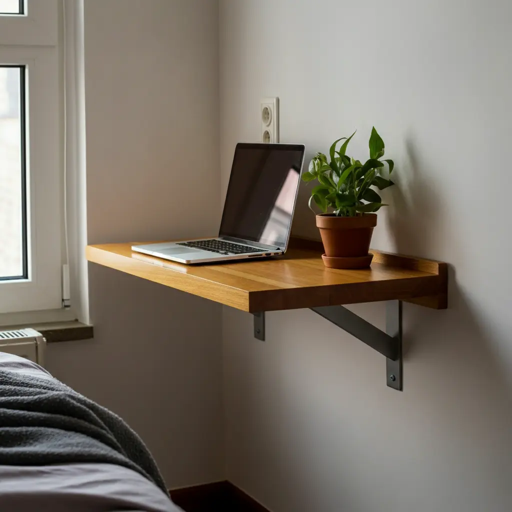 A Slim, Wall-Mounted Desk