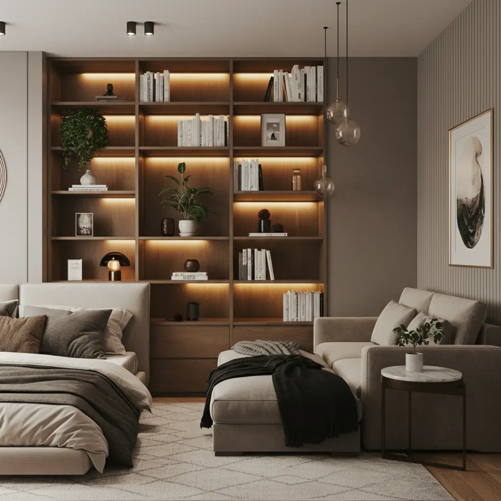 Use a Bookcase as a Room Divider