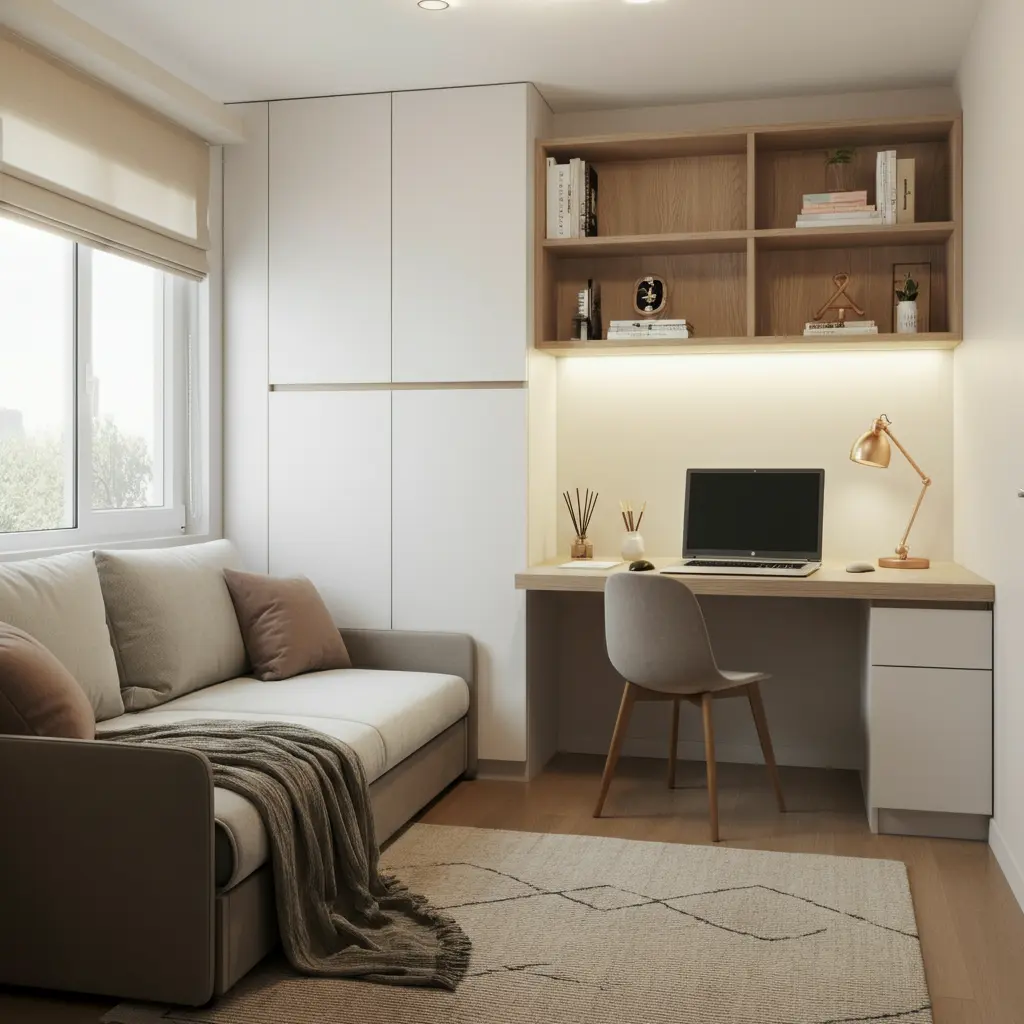 Transforming a Small Guest Room into a Dual-Purpose Space