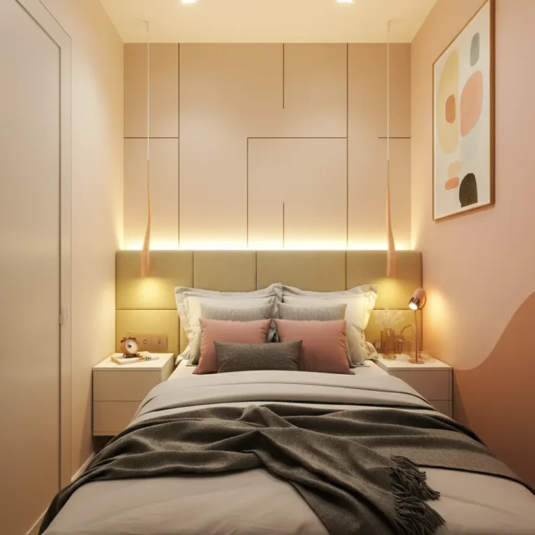Using Light and Color to Open Up a Small Guest Room