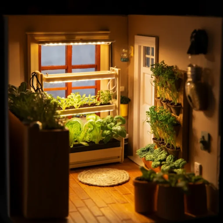 Miniature Indoor Vegetable & Herb Gardens for Small Homes