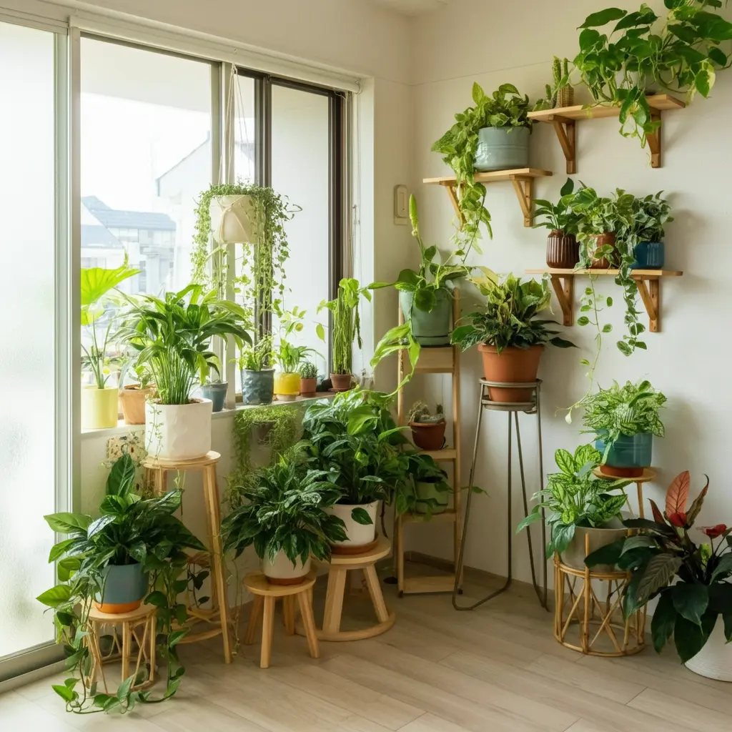 Space-Saving Plant Stands & Shelves for Compact Homes