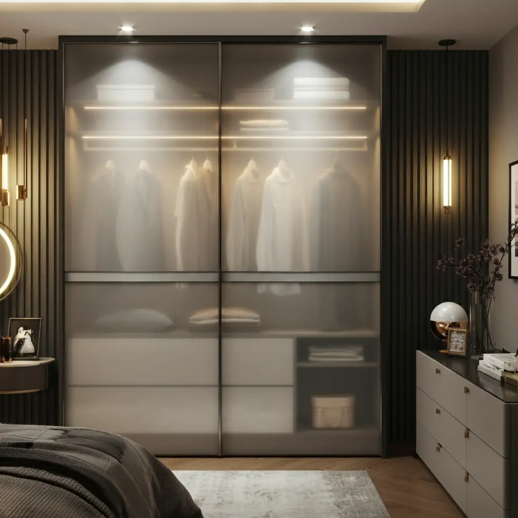 Sleek and Modern with Frosted Glass