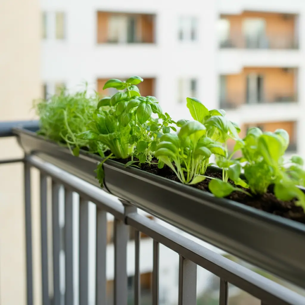 Gutter Gardens on the Railing