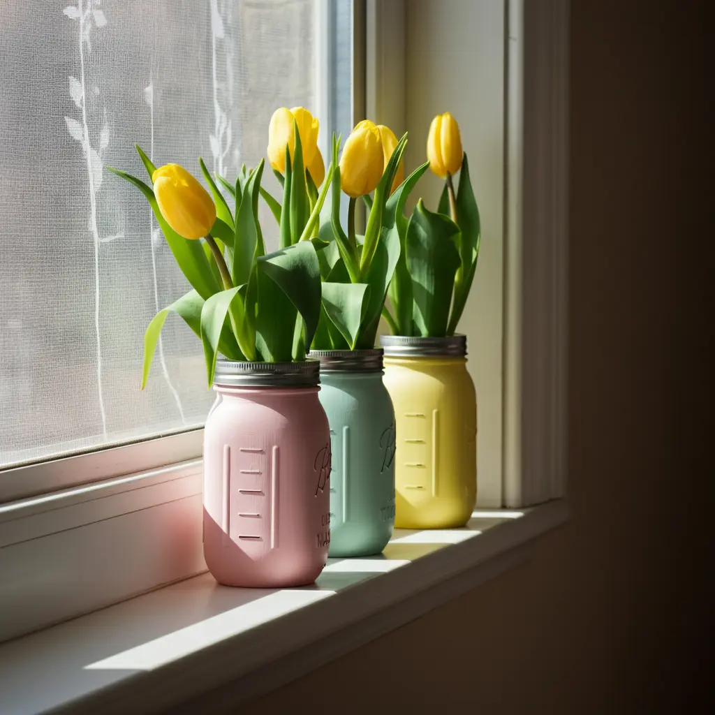 Mason Jar Flower Displays