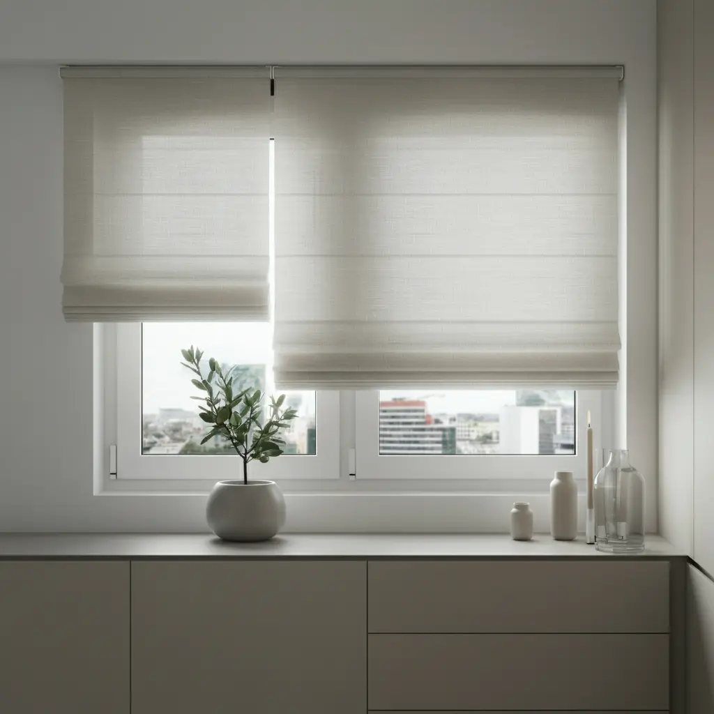 Motorized Roman Shades: Classic Softness, Modern Control