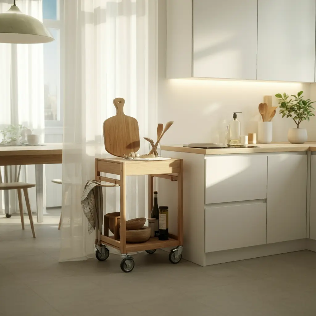 Invest in a Rolling Kitchen Cart