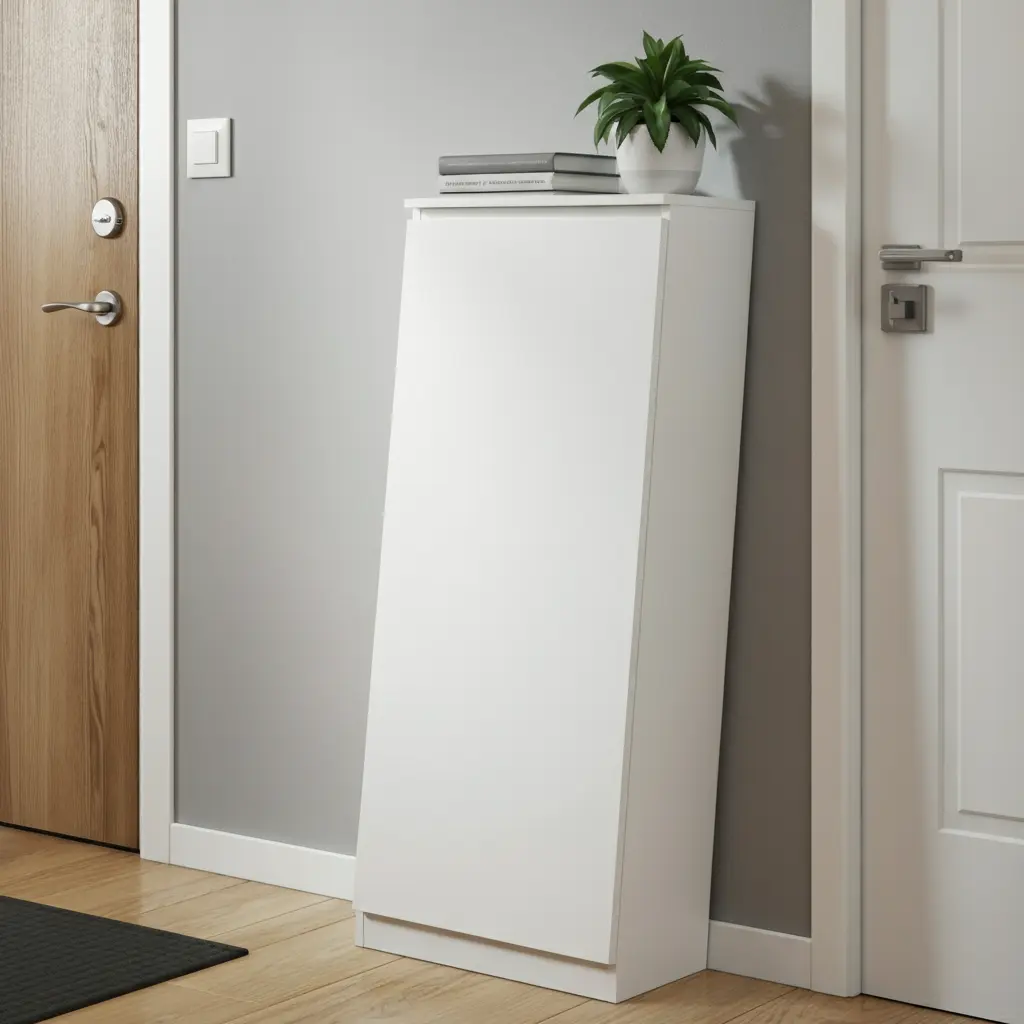 Try a Tilted Shoe Cabinet