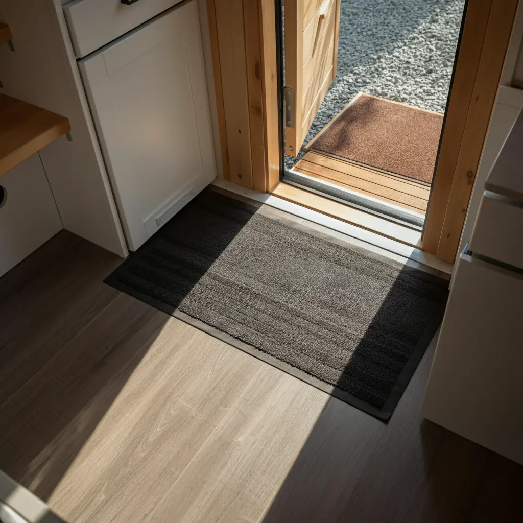 Place a Durable Doormat Inside and Out