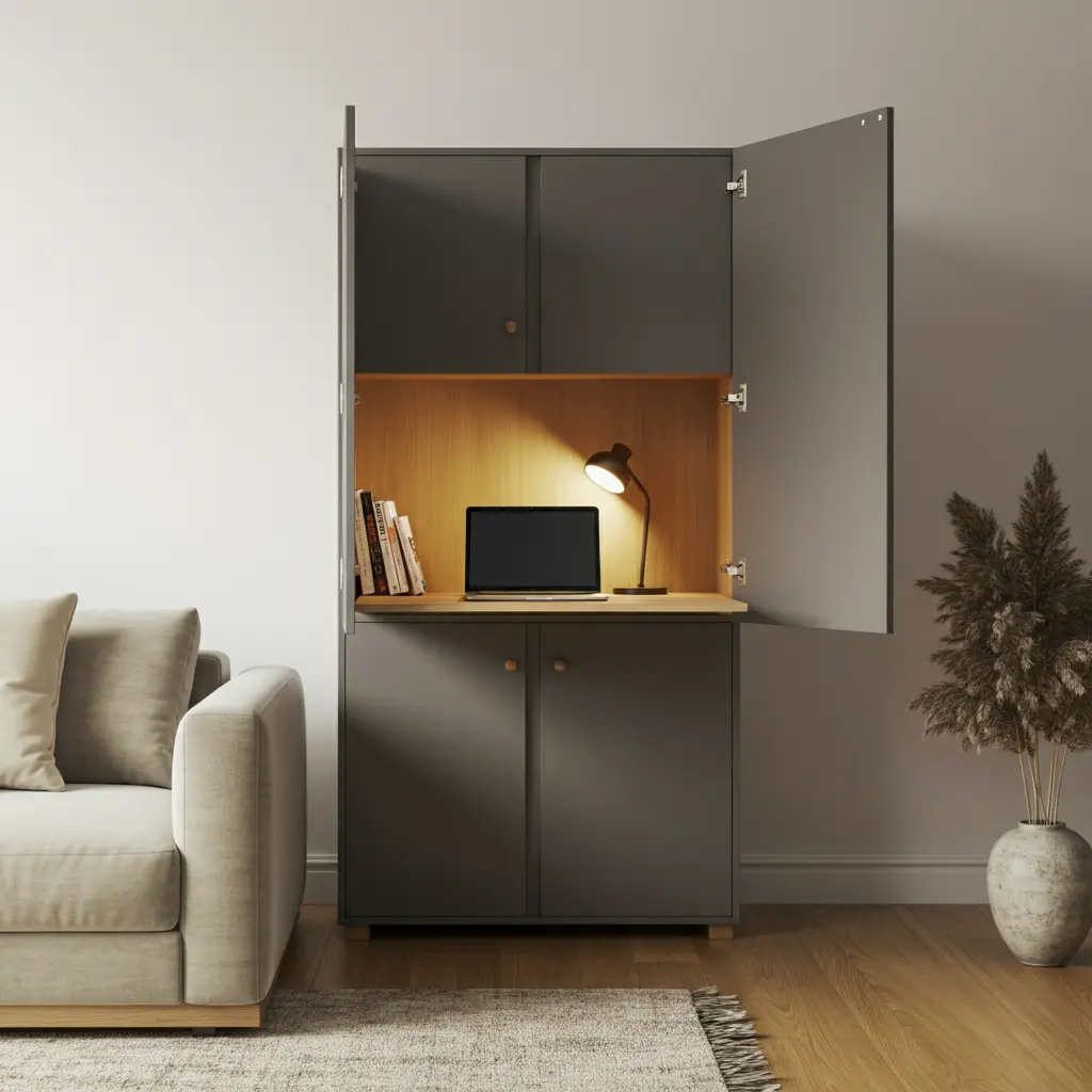 Desks Hidden in Cabinets and Armoires