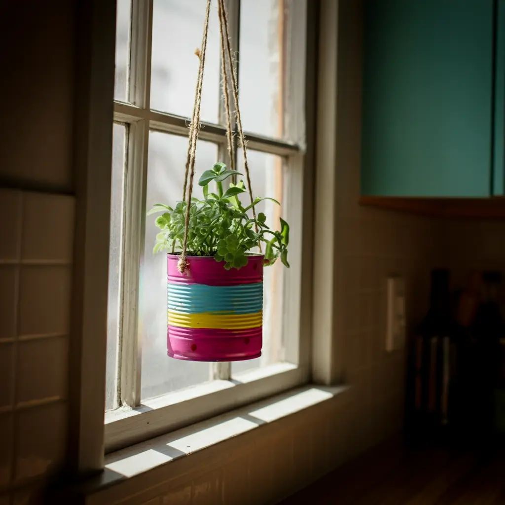 Upcycled Can Planter