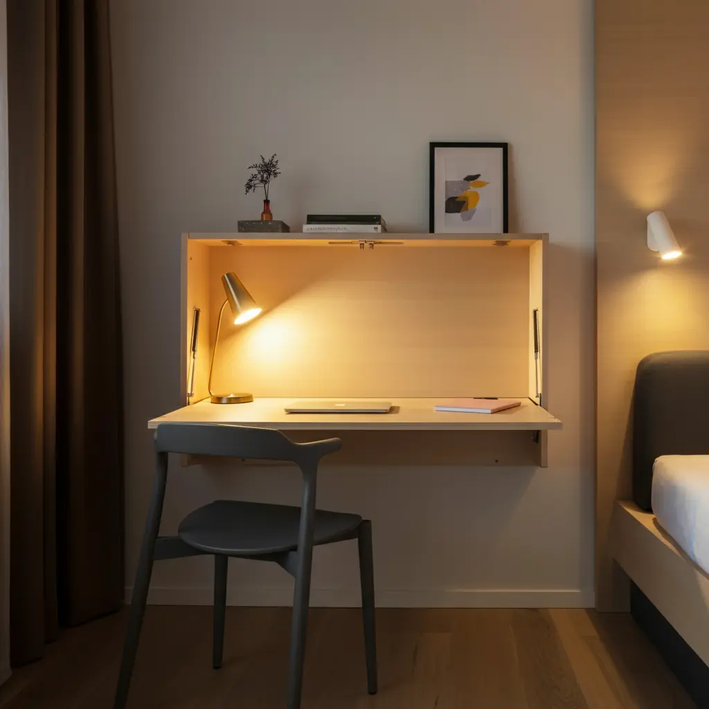 Wall-Mounted Desks and Cabinets