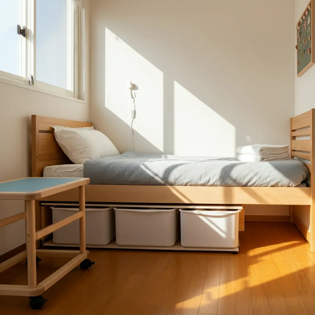 Creative Storage Under Beds and Desks
