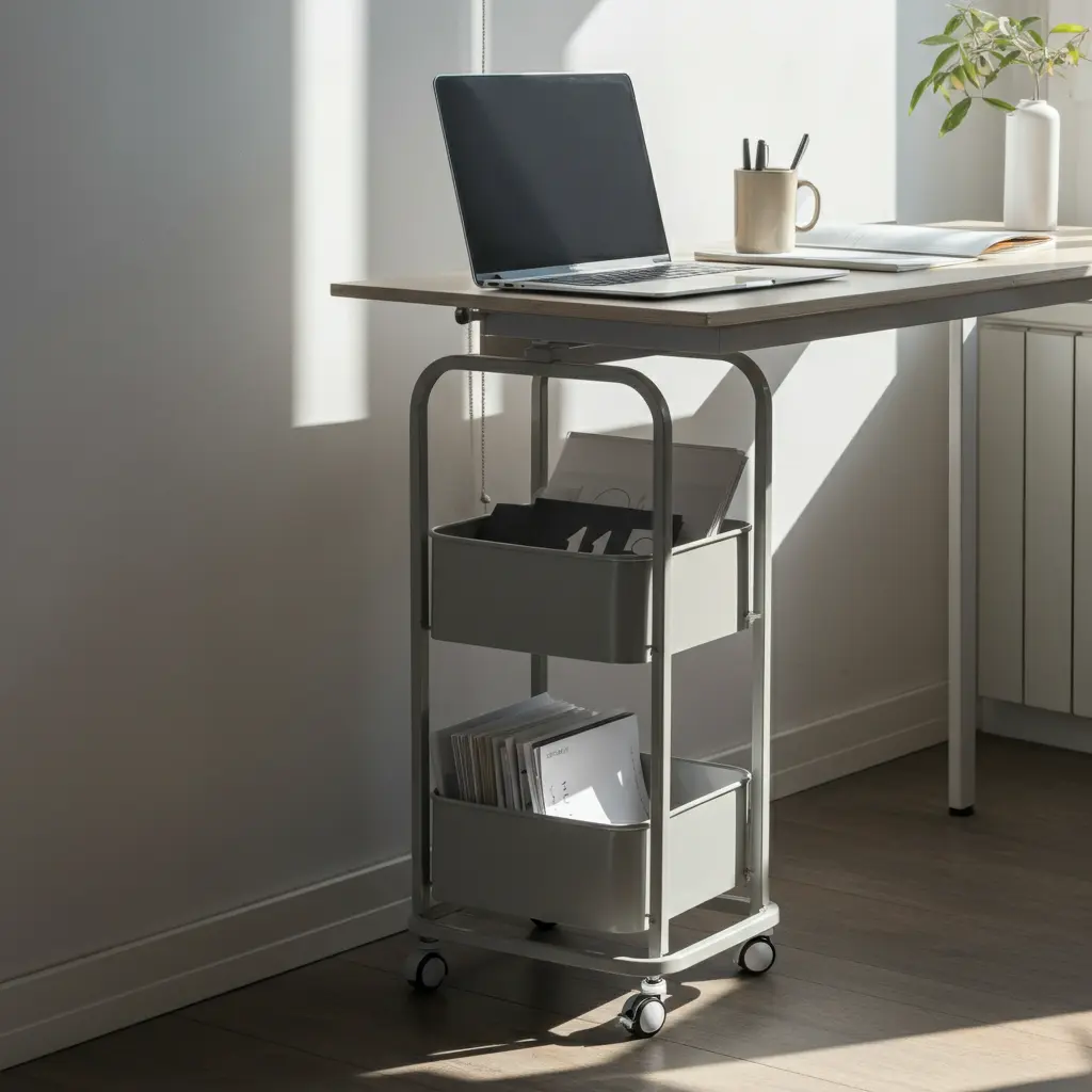 A Slim Rolling Cart for Mobile Organization